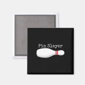 Button Slayer Bowling Funny Graphics Strikes Truke Magnet (Vorderseite/Rückseite)