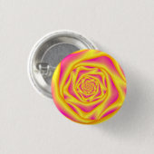 Button Spirale Rose in Gelb und Rosa (Vorne & Hinten)