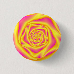 Button Spirale Rose in Gelb und Rosa