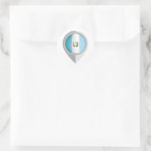 Button-Standortflagge Guatemalas Runder Aufkleber (Tasche)