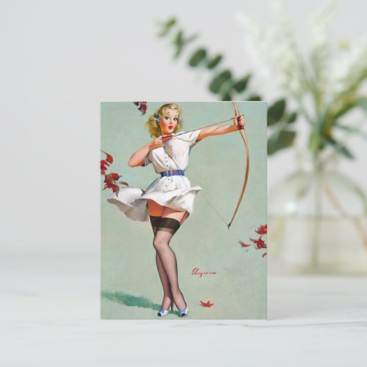 Button steigern postkarte (Stehend Vorderseite)