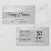 Button Striated Notary Services Visitenkarte (Vorne/Hinten)