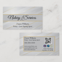 Button Striated Notary Services Visitenkarte