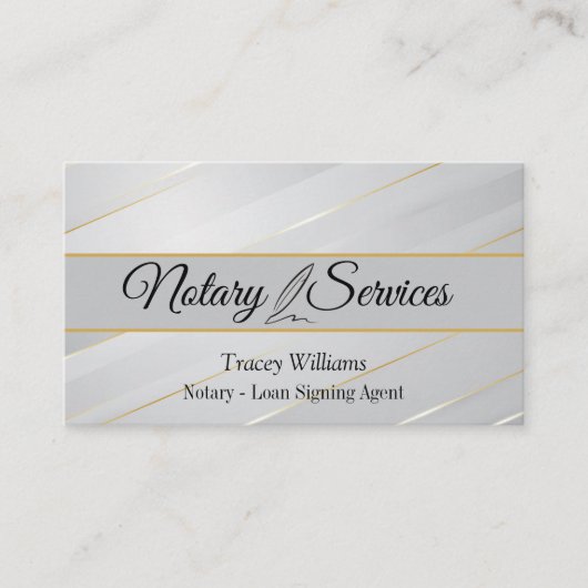 Button Striated Notary Services Visitenkarte (Vorderseite)