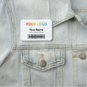 Button-Tag oder Magnetic-Logo-ScanStrichcode Namensschild (Beispiel)