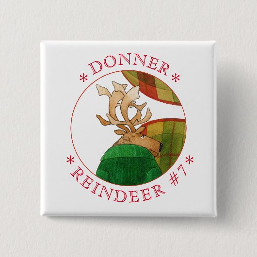 Button-Taste "DONNER REINDEER" Button (Vorderseite)