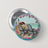 Button-Taste für den Leuchtturm von Floral Noon Button (Vorne & Hinten)