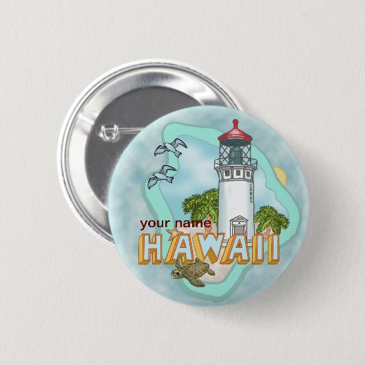 Button-Taste für Hawaii Lighthouse Button (Vorne & Hinten)
