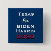 Button "Texas for BIDEN HARRIS 2020" (Vorderseite)