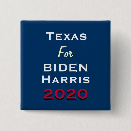 Button "Texas for BIDEN HARRIS 2020" (Vorderseite)