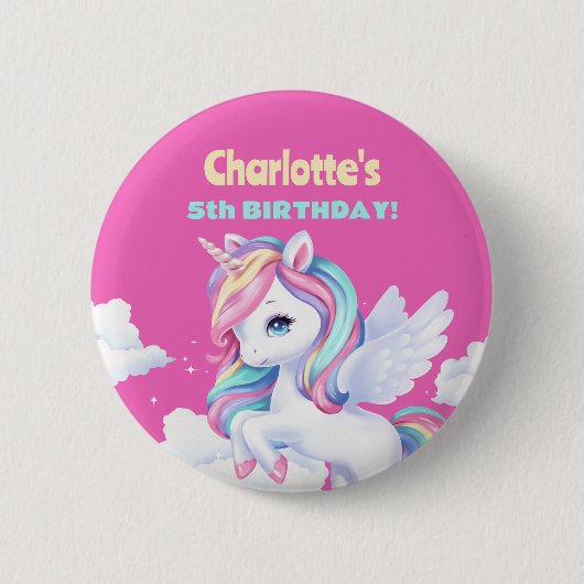 Button to a magical birthday party. (Vorderseite)
