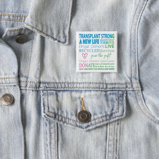 Button Transplantation starke Organspende Bewussts (Beispiel)
