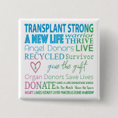 Button Transplantation starke Organspende Bewussts (Vorderseite)