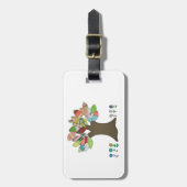 Button Tree-Gepäckmarke Gepäckanhänger (Vorderseite vertikal)