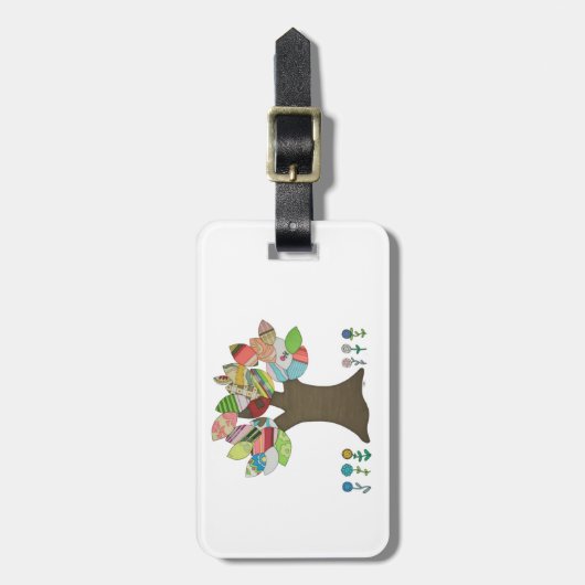 Button Tree-Gepäckmarke Gepäckanhänger (Vorderseite vertikal)