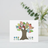 Button-Tree-Postkarte Postkarte (Stehend Vorderseite)