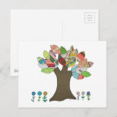 Button-Tree-Postkarte Postkarte (Vorne/Hinten)