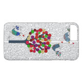 Button Tree und Birds Blue Case-Mate iPhone Hülle (Rückseite (Horizontal))