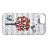 Button Tree und Birds Blue Case-Mate iPhone Hülle (Rückseite (Horizontal))