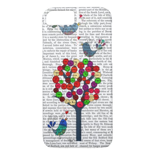 Button Tree und Birds Blue Case-Mate iPhone Hülle (Rückseite)