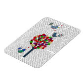 Button Tree und Birds Blue Magnet (Linke Seite)