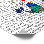 Button Tree und Birds Blue Poster (Ecke)