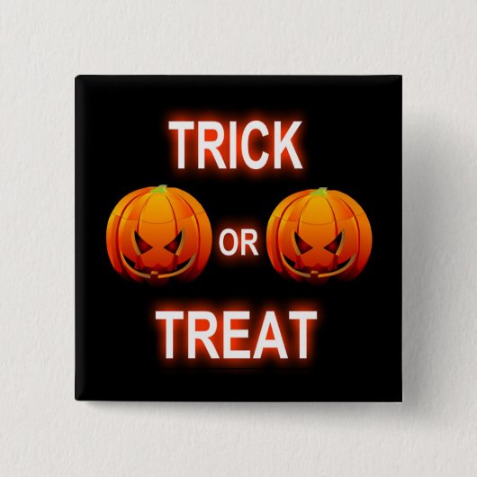 Button Trick oder Treat Pumpkins (Vorderseite)