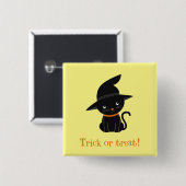 Button "Trick or Treat Witze Cat Button" (Vorne & Hinten)
