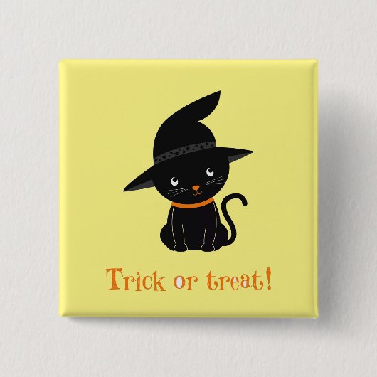Button "Trick or Treat Witze Cat Button" (Vorderseite)