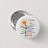 Button: Trump ist ungesund für Kinder Button (Vorne & Hinten)