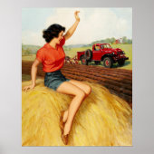 Button über Haystack Art Poster (Vorne)