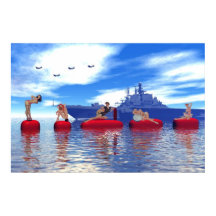 Button- und Glamour-Girls mit der Marine