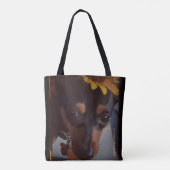 Button und Sonnenblumen Tasche (Rückseite)