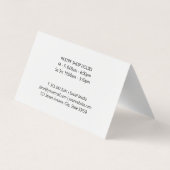 Button und Teig rollen | Kulinarisch Visitenkarten (Rückseite)