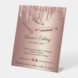 Button- und Whiskkuchenbacken Bohren Gold B Sockelschild