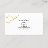 Button- und Whiskkuchenbacken Bohren Gold B Visitenkarte (Rückseite)