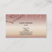 Button- und Whiskkuchenbacken Bohren Gold Visitenkarte (Rückseite)