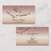 Button- und Whiskkuchenbacken Bohren Gold Visitenkarte (Vorne/Hinten)