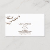 Button- und Whiskkuchenbacken Bohren Gold Visitenkarte (Rückseite)