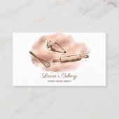 Button- und Whiskkuchenbacken Bohren Gold Visitenkarte (Vorderseite)