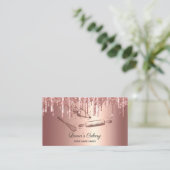 Button- und Whiskkuchenbacken Bohren Gold Visitenkarte (Stehend Vorderseite)