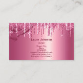 Button- und Whiskkuchengebäck, rosafarben Visitenkarte (Rückseite)