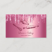 Button- und Whiskkuchengebäck, rosafarben Visitenkarte (Vorderseite)