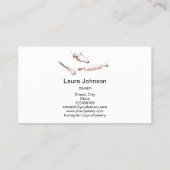 Button und Whisky Kuchen Bäckerei rot Rosa Busi Visitenkarte (Rückseite)