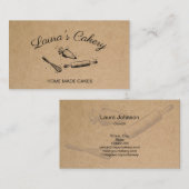 Button- und Whisky-Kuchen-Backpapier Visitenkarte (Vorne/Hinten)