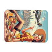 Button-up-Abbildung für Retro-Flugzeuge Magnet (Horizontal)