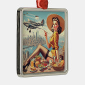 Button-up-Abbildung für Retro-Flugzeuge Ornament Aus Metall (Rechts)