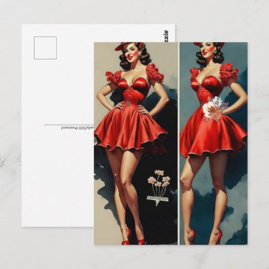 Button Up Art, Postkarte für Postübermittlung (Vorne/Hinten)