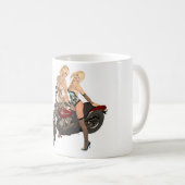 Button-up Bikermädchen Kaffeetasse (VorderseiteRechts)