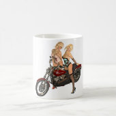 Button-up Bikermädchen Kaffeetasse (Mittel)